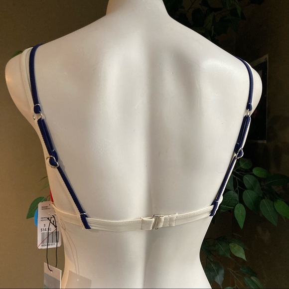 ⚡️CLEARANCE⚡️ Forever 21 Stripe Rockabilly Americana Triangle Bra Bikini Top - Picture 4 of 10